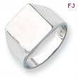 14k White Gold Signet Ring