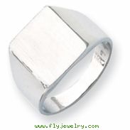 14k White Gold Signet Ring