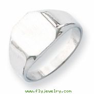 14k White Gold Signet Ring