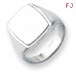 14k White Gold Signet Ring