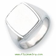 14k White Gold Signet Ring