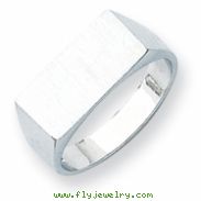 14k White Gold Signet Ring