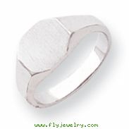 14k White Gold Signet Ring