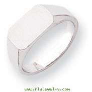 14k White Gold Signet Ring