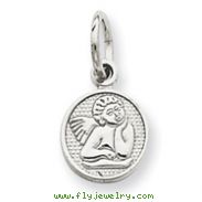 14K White Gold Small Angel Charm