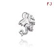 14K White Gold Small Dragon Charm