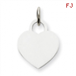 14k White Gold Small Engraveable Heart