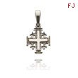 14K White Gold Small Jerusalem Cross Pendant