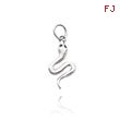 14K White Gold Small Snake Charm