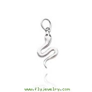 14K White Gold Small Snake Charm