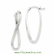 14k White Gold Small Twisted Earrings