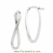 14k White Gold Small Twisted Earrings