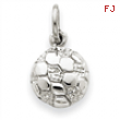 14k White Gold Soccer Ball Charm