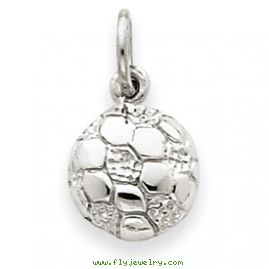 14k White Gold Soccer Ball Charm