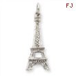 14k White Gold Solid Polished Eiffel Tower Charm