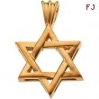 14K White Gold Star Of David Pendant