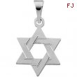 14K White Gold Star Of David Pendant