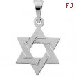 14K White Gold Star Of David Pendant