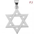 14K White Gold Star Of David Pendant