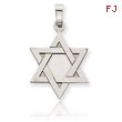 14K White Gold Star Of David Pendant