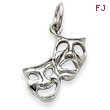 14K White Gold Theater Mask Charm