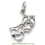 14K White Gold Theater Mask Charm