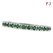 14K White Gold Tsavorite Eternity Guard Ring