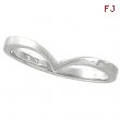 14K White Gold V Shaped Shank Metal Fashion Ring