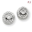 14K White Gold Vintage Diamond Earrings