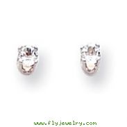 14K White Gold White Topaz  Stud Earrings