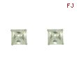 14K White Gold White Topaz Stud earrings