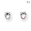 14K White Gold White Topaz Stud Earrings