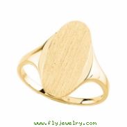 14K White RING Signet Ring