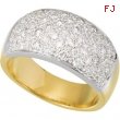 14K White Yellow Gold Two Tone Diamond Ring