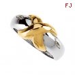 14K White Yellow Gold Two Tone Metal Fashion Ring