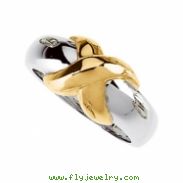 14K White Yellow Gold Two Tone Metal Fashion Ring