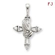 14K WhiteGold Diamond Cross