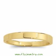 14K Yellow 02.50 MM Flat Tapered Band