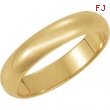 14K Yellow 04.00 MM Half Round Band