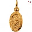 14K Yellow 08.00X07.00 MM St. Christopher Medal