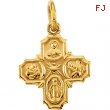 14K Yellow 08.00X08.00 MM 4-way Cross Medal