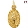 14K Yellow 09.00X06.00 MM Miraculous Medal