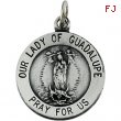 14K Yellow 12.00 MM Lady Of Guadalupe Medal