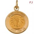 14K Yellow 12.00 MM St. Raphael Medal