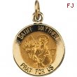 14K Yellow 12.00 MM St.matthew Medal