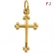 14K Yellow 14.00X10.00 MM Cross Pendant