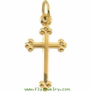 14K Yellow 14.00X10.00 MM Cross Pendant