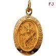 14K Yellow 15.00X11.00 MM St. Christopher Medal
