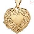 14K Yellow 15.00X15.50 MM Heart Shaped Locket