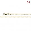 14K Yellow 16 INCH Diamond Cut Cable Chain